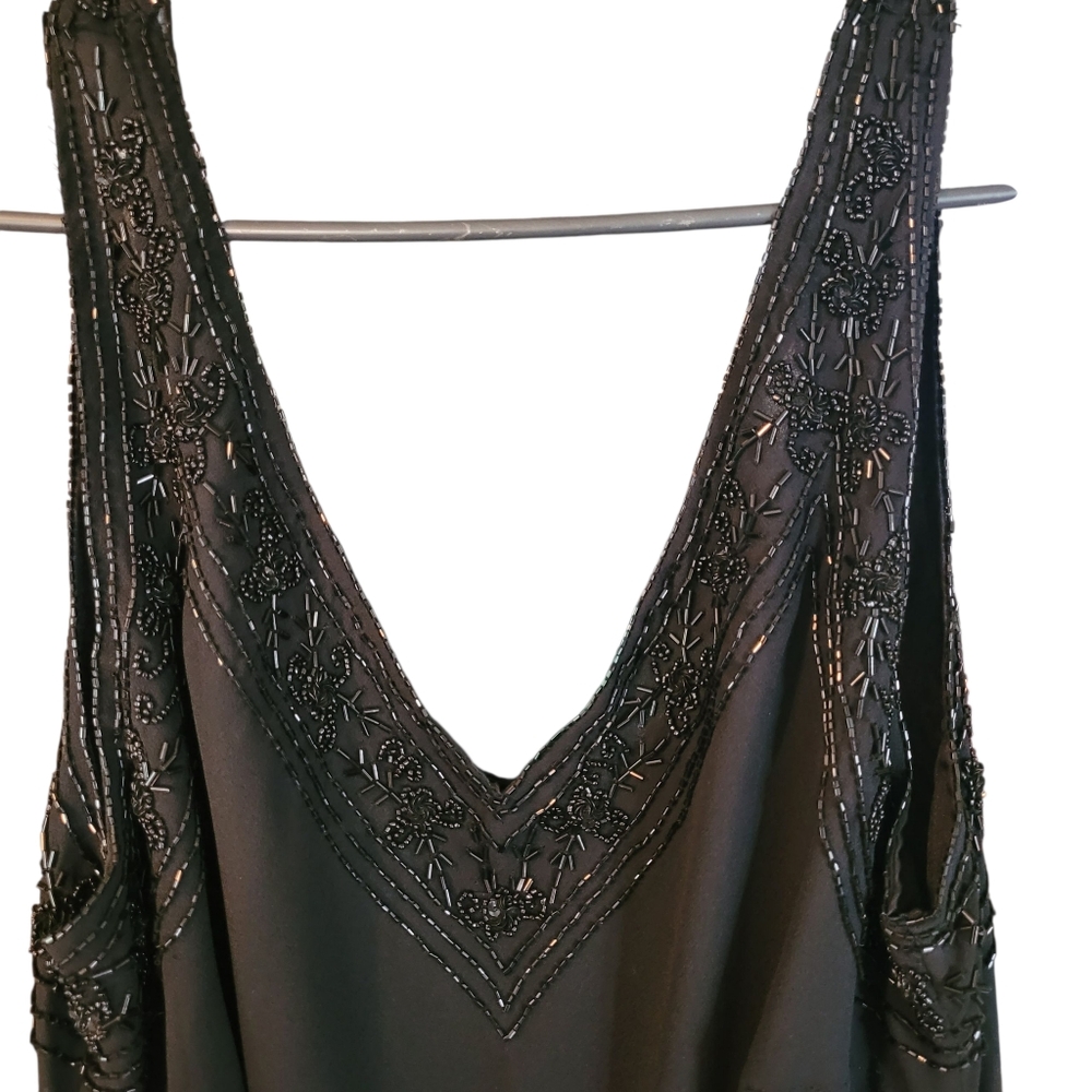 Dressbarn Woman Collection intricately beaded drop waist dress , 16. S42 - Picture 2 of 8